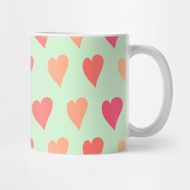 Hearts green and red - Pattern collection by Boopyra